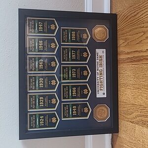 Notre Dame Fighting Irish Banner Photo In Frame Highland Mint 12x15